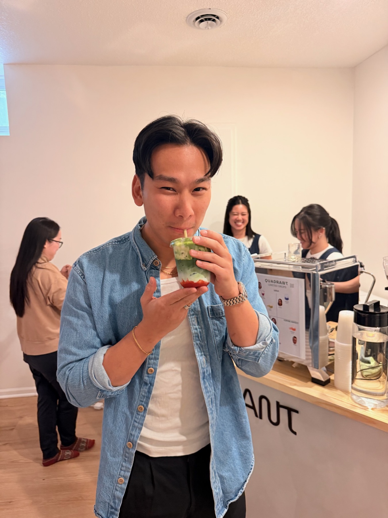 Quadrant Cart coffee and matcha drink service moment